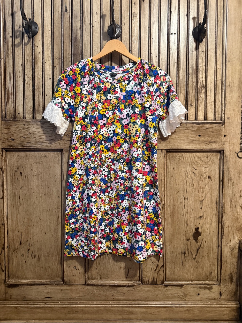 Ann Taylor Petite Floral Scoopneck Top in Navy Multicolor